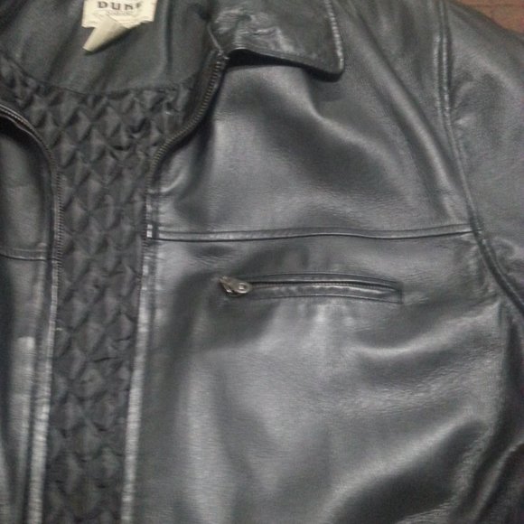 Vintage Leather Jacket Men's XL Black Motorcycle Biker Bomber Aviator - Picture 9 of 13